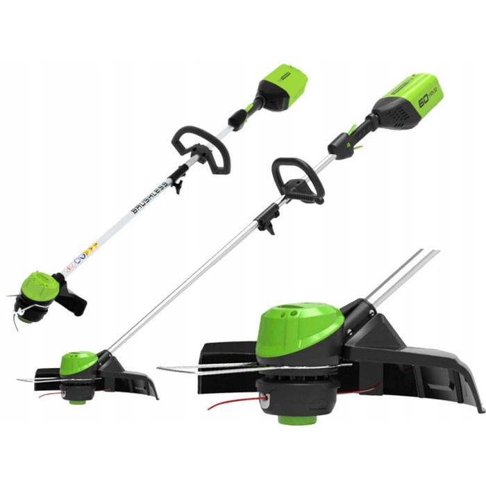 Greenworks Kosa / Podkaszarka akumulatorowa GD60LT 60V + Dodatkowy uchwyt (GR 2103207)
