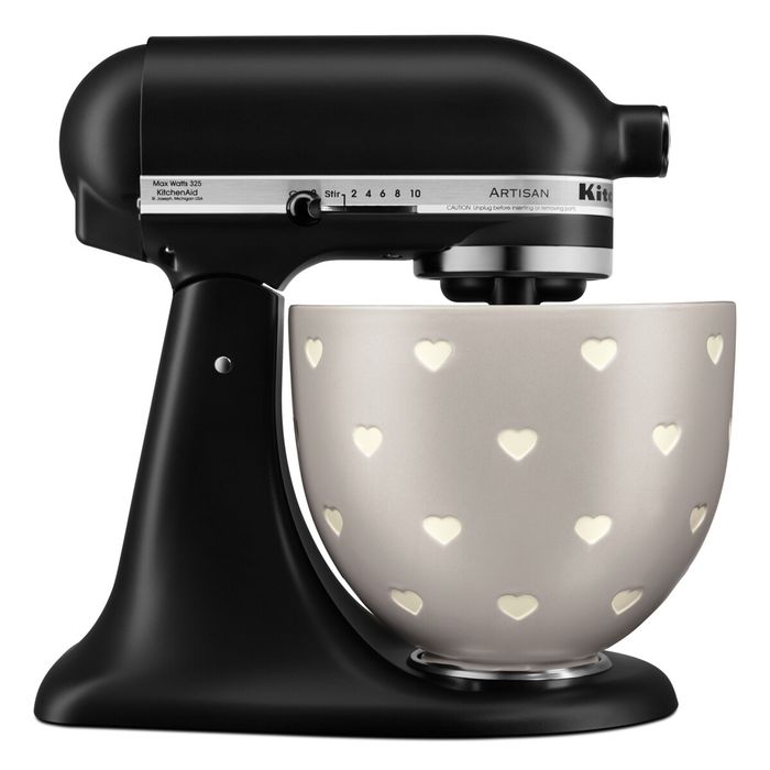 Ceramiczna dzieża 4,7 l KitchenAid, Beige, Layered Hearts (5KSM2CB5CH)