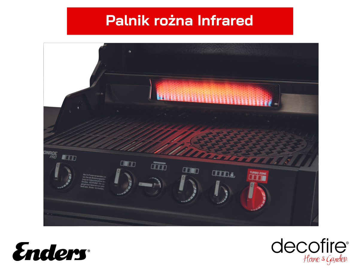 Palnik infrared na grillu Enders Monroe PRO 4 SIK Turbo Shadow Series