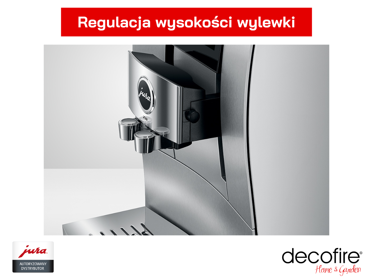 Regulacja wysokości wylewki w ekspresie do kawy Jura Z10 Aluminium Black (EB)