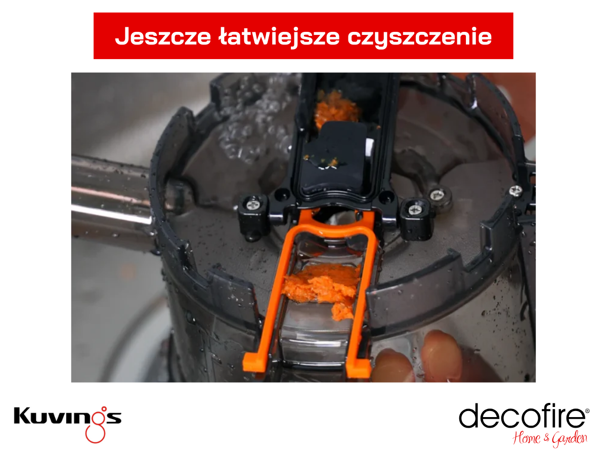 Intuicyjne czyszczenie i solidna konstrukcja wyciskarki Kuvings Auto 10S