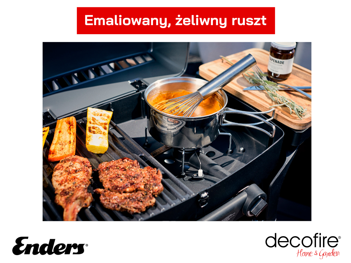  ruszt żeliwny w grillu gazowym Enders Urban Pro Trolley 