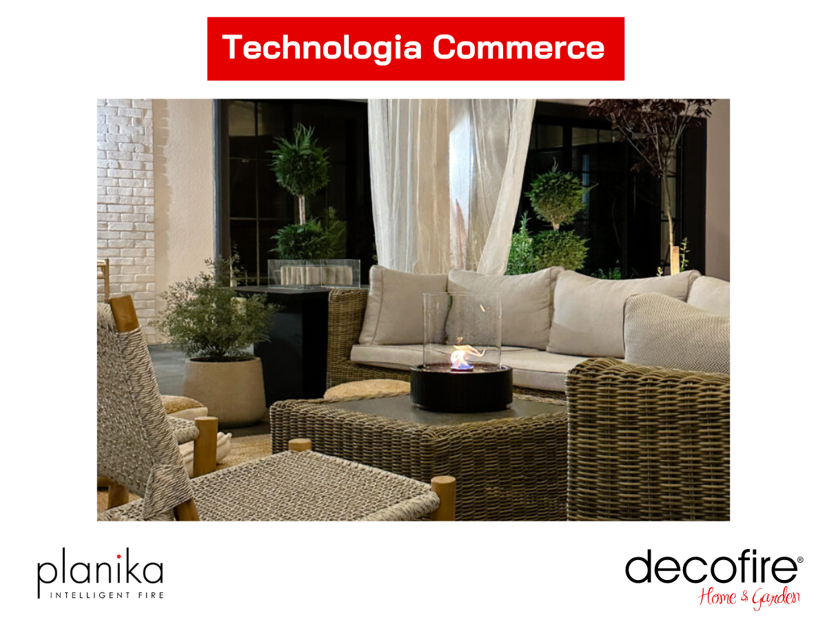 Biokominek Planika Lotus z technologią Commerce