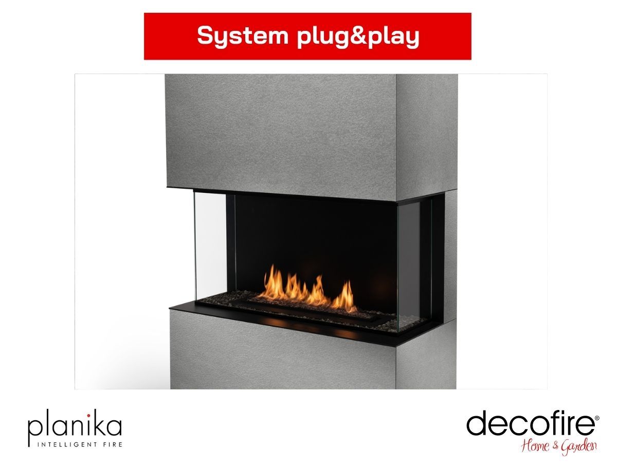 Biokominek Stone Gris Planika - system plug&play
