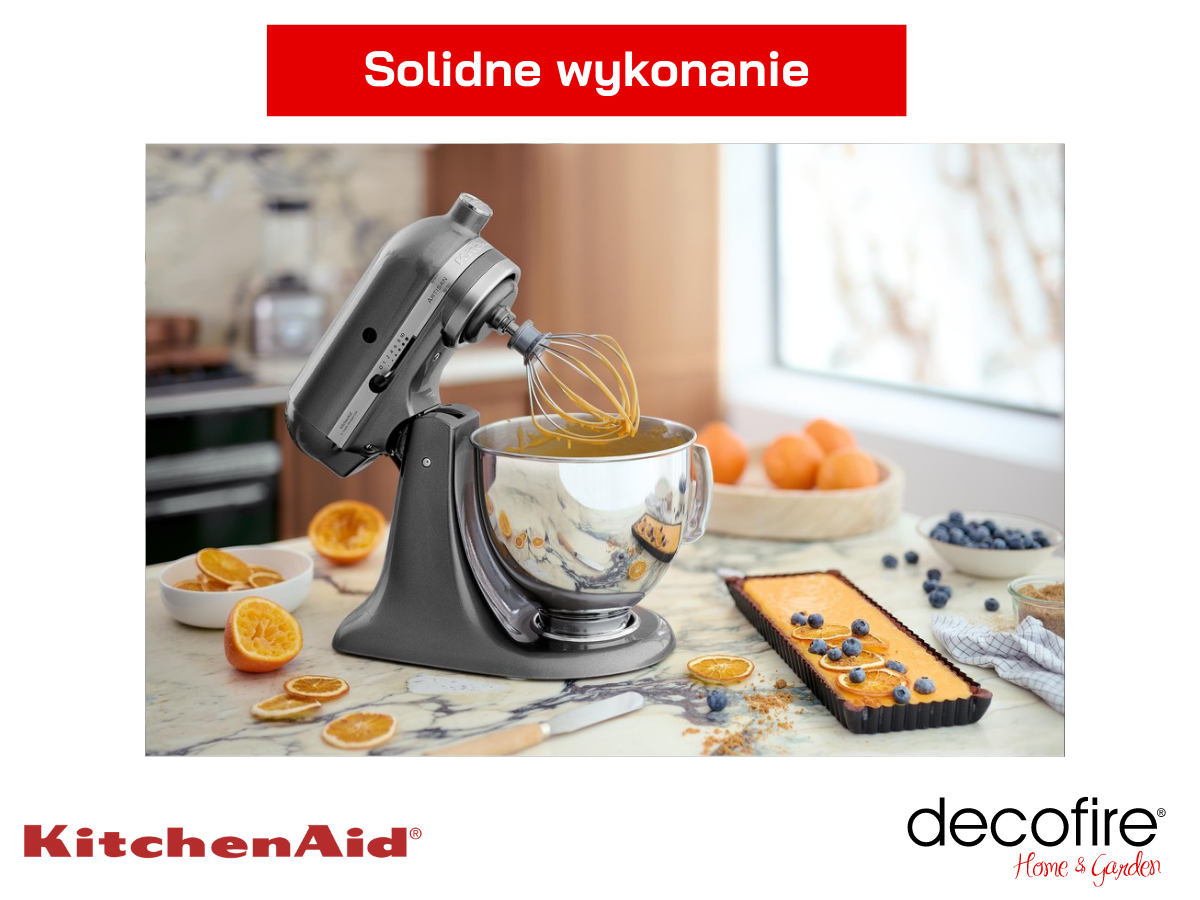 Kimser Artisan 5 Medallion Silber 4,8 l KitchenAid na blacie kuchennym