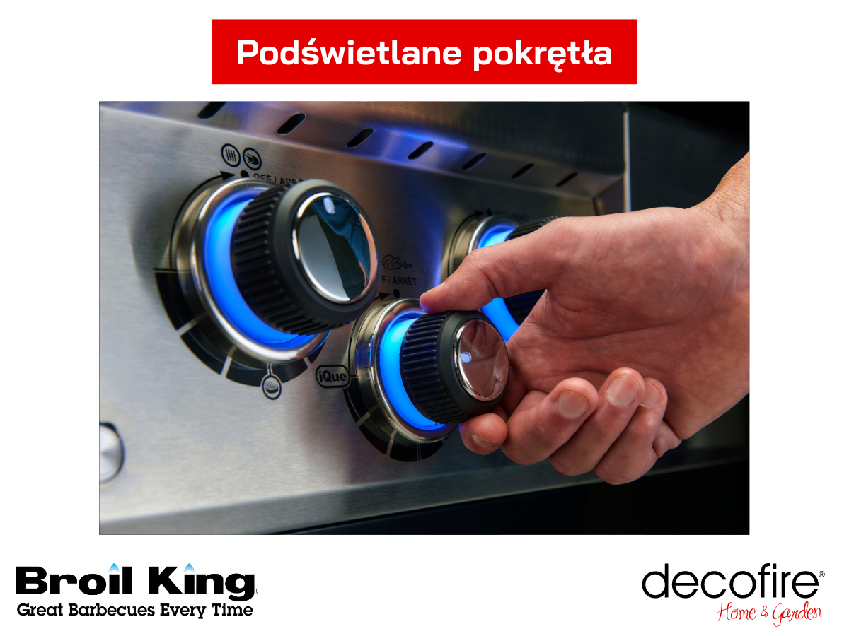 Grill gazowy Broil King Imperial QS 590 podświetlane pokrętła