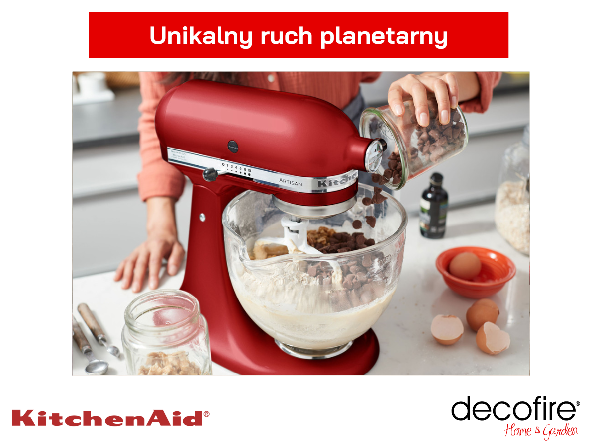 Runikalny ruch planetarny miksera Artisan 5 Empire Red 4,8 l od marki KitchenAid