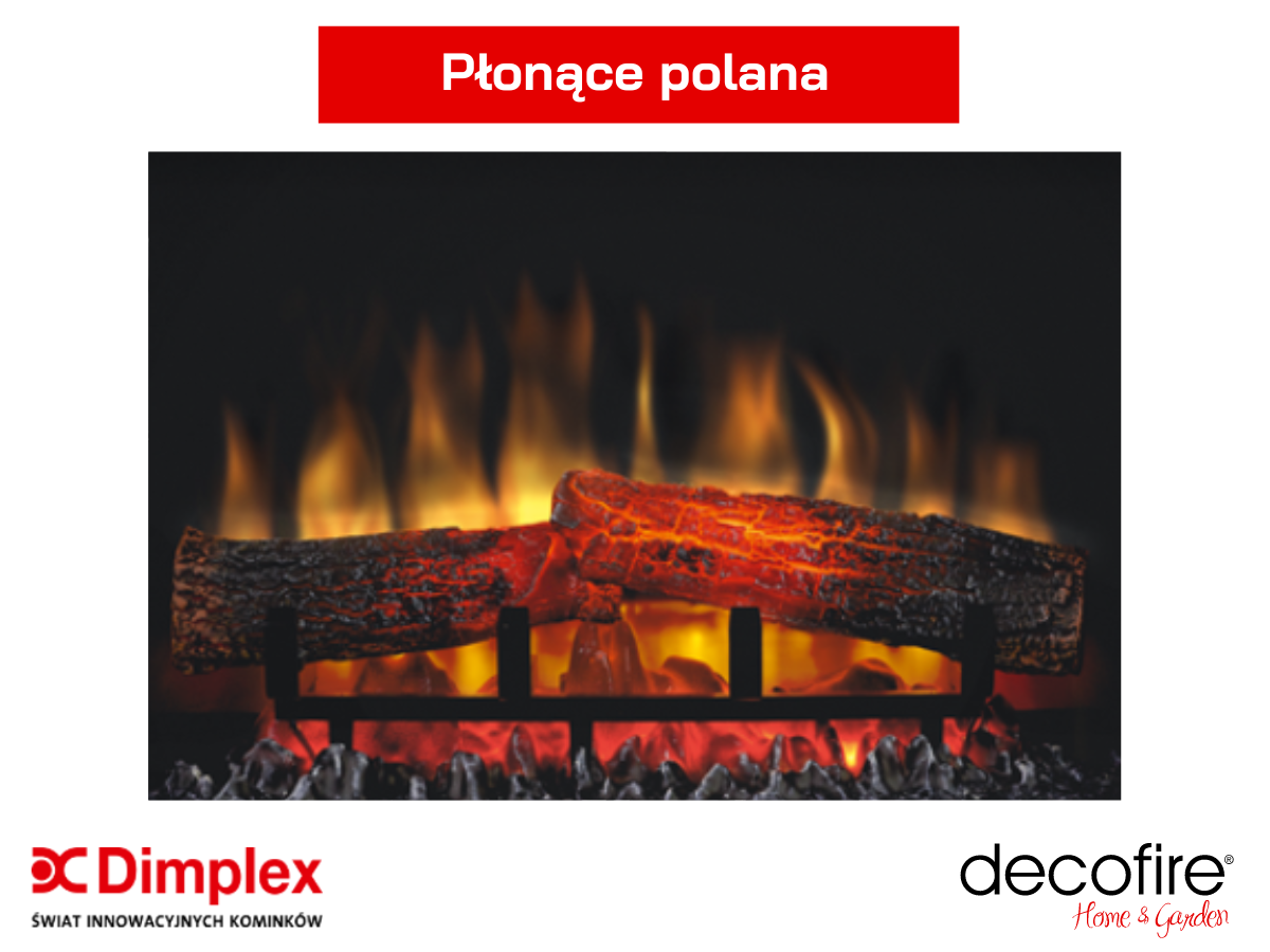 Dimplex kominek elektryczny Avalone biały – płonące polana