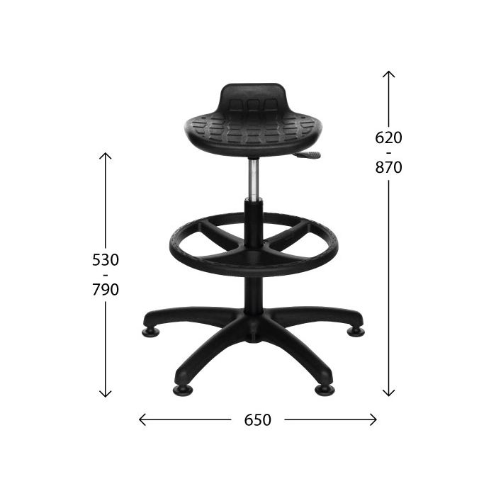 Krzesło obrotowe Grospol Lab Stool Ring Base