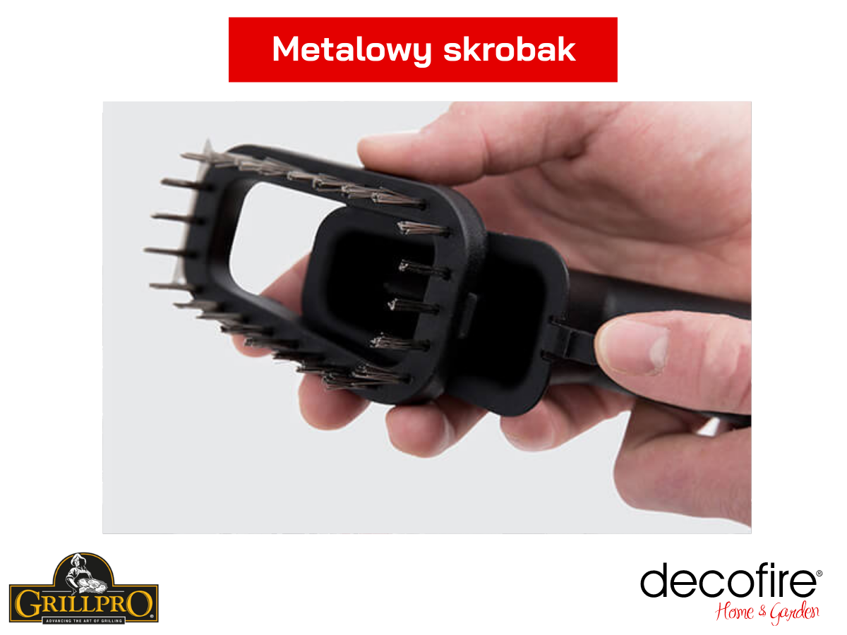 Szczotka do grilla GrillPro wyposażona w metalowy skrobak