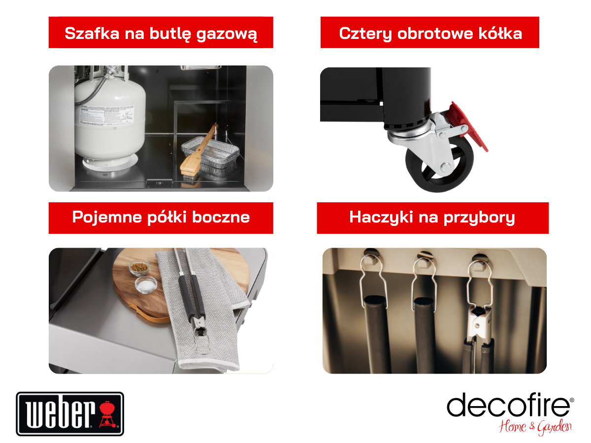 Dodatkowe udogodnienia w grillu gazowym Weber Genesis E-425s