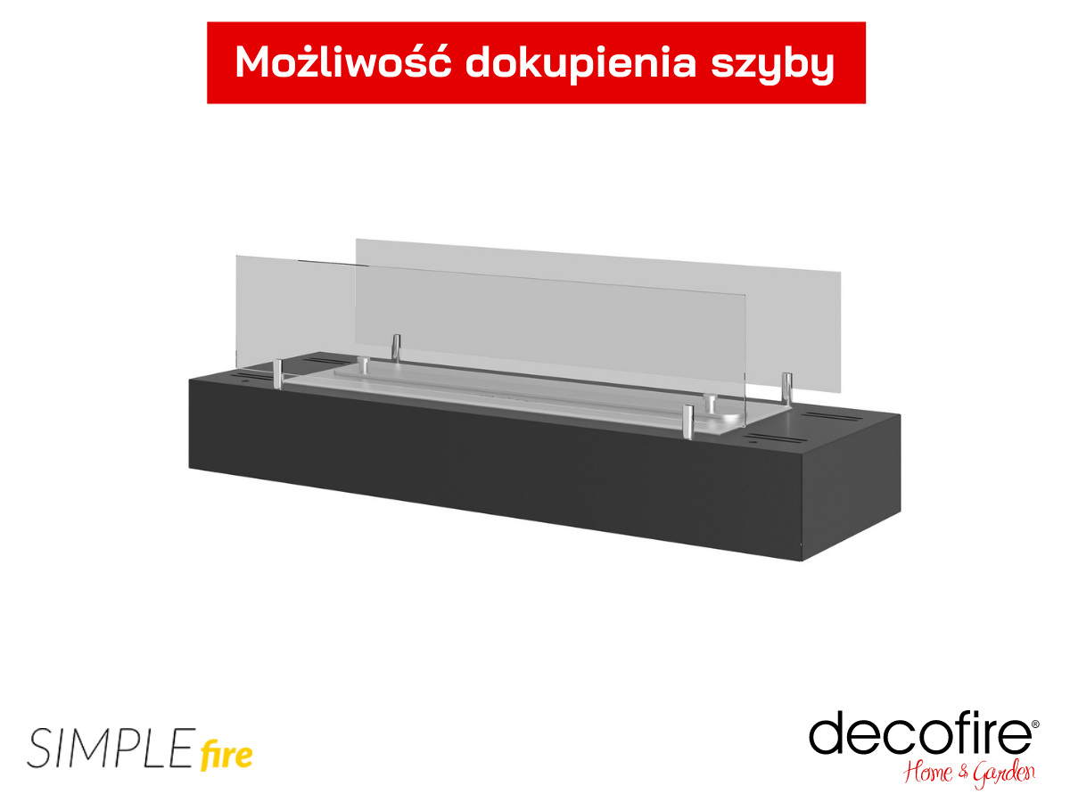 Możliwość dokupienia szyby do biokominka Simple Fire FIREBOX 600