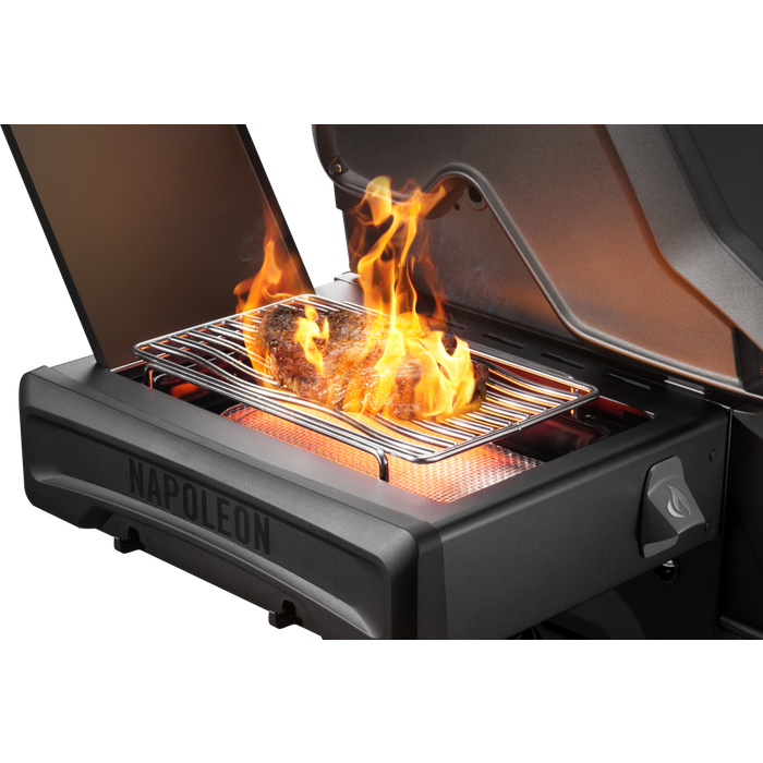 Grill gazowy Napoleon ROGUE PRO-S 525 RSIB z palnikiem rożna i palnikiem bocznym na podczerwień, czarny mat (RPS525RSIBPMK-2-PL) ⭐ PROMOCJA! ROŻEN
