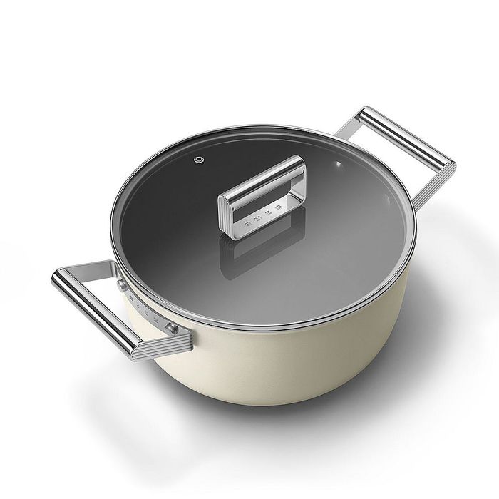 Garnek 24 cm Kremowy Smeg (CSF2412CRM)