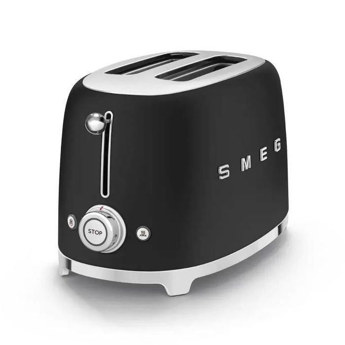 OUTLET - Toster na 2 kromki Smeg Czarny mat (TSF01BLMEU)