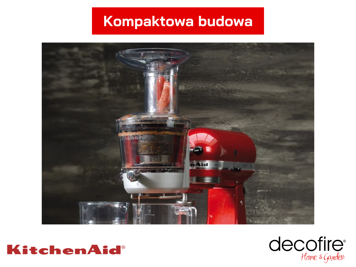 Kompaktowa budowa wyciskacza KitchenAid