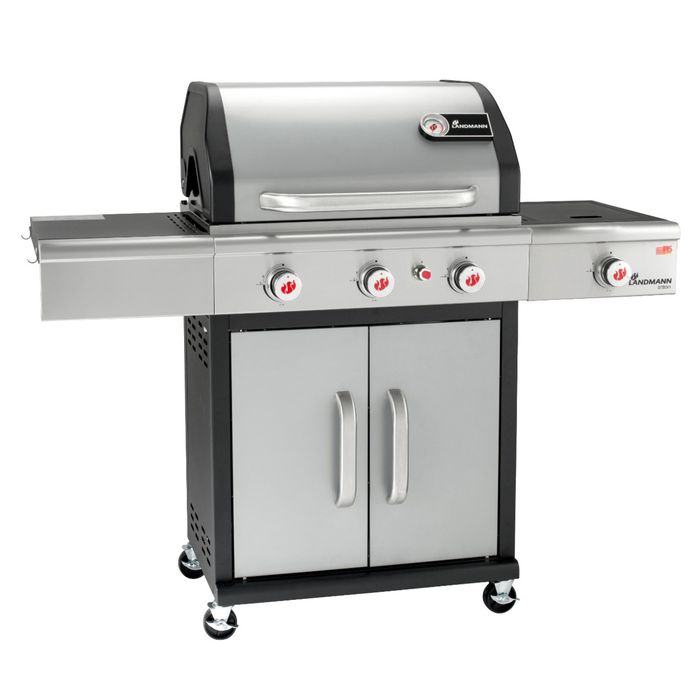 Grill gazowy Landmann Triton PTS 3.1 srebrny z palnikiem bocznym (12940)