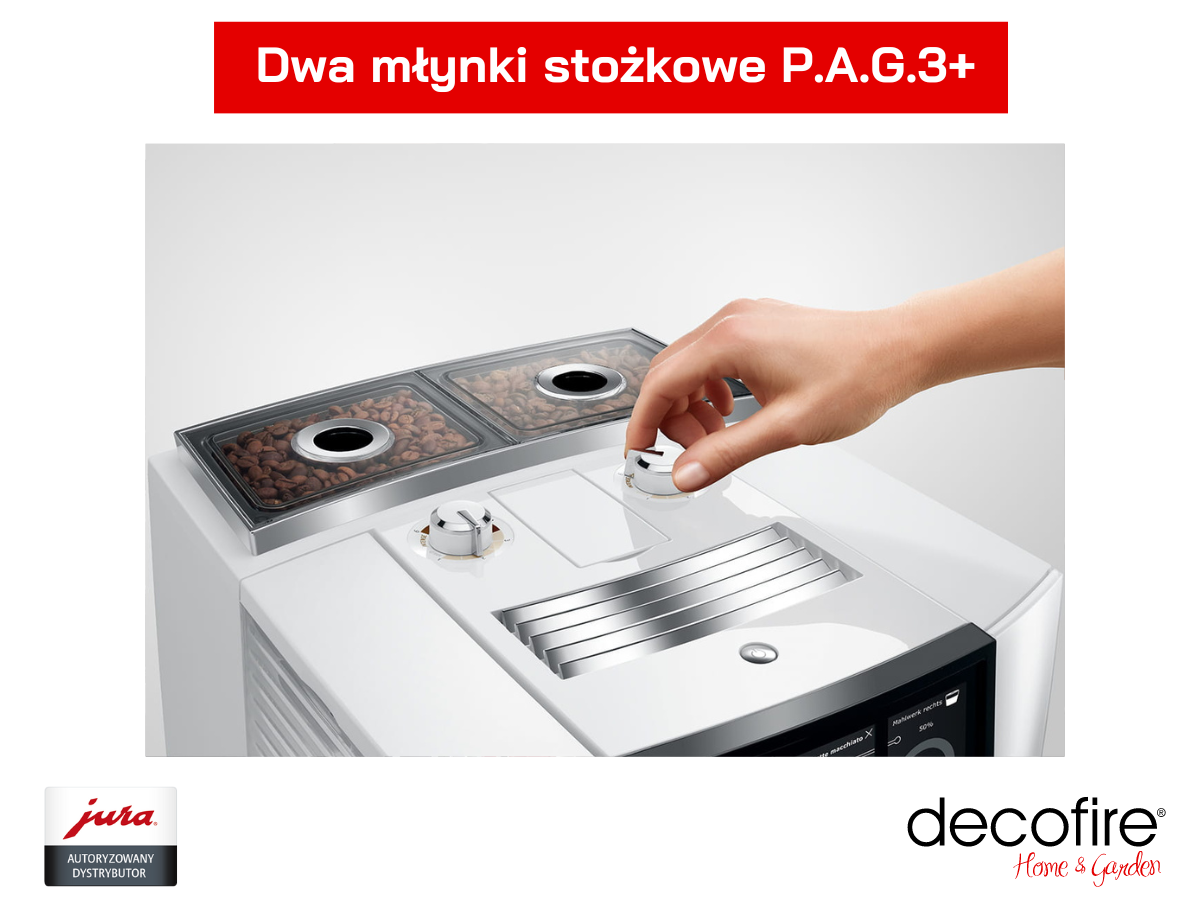 Ekspres do kawy Jura J8 twin Diamond White (EA) z dwoma młynkami P.A.G.3