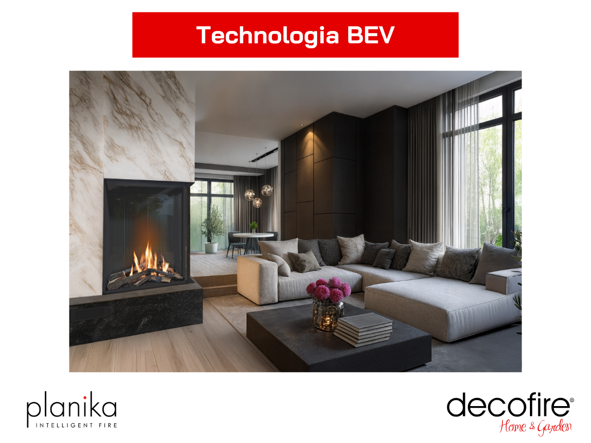 Biokominek Planika Vitro – technologia BEV
