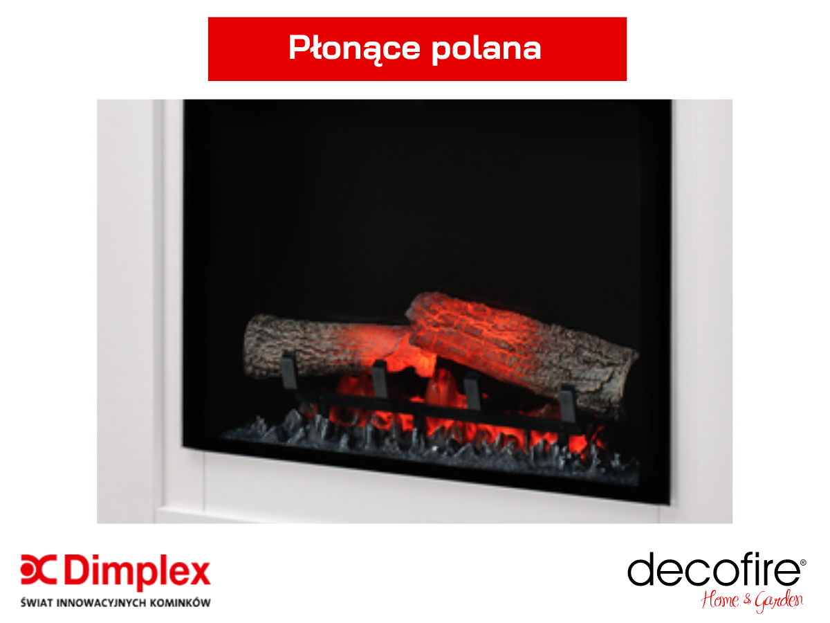 Dimplex kominek elektryczny wolnostojący Unity – płonące polana