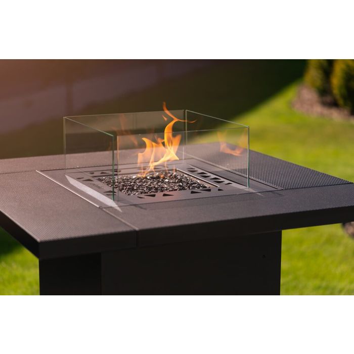 OUTLET - Kominek przenośny Square Table High na gaz LPG Planika + pokrowiec - EKSPOZYCJA