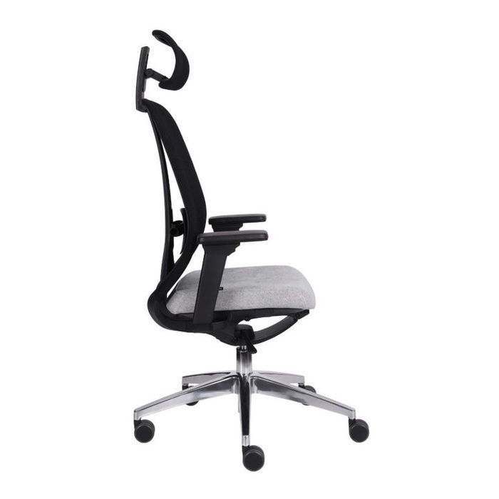Grospol Ergonomiczny fotel biurowy 4U BS HD chrome tkanina Hygge - 8 kolorów