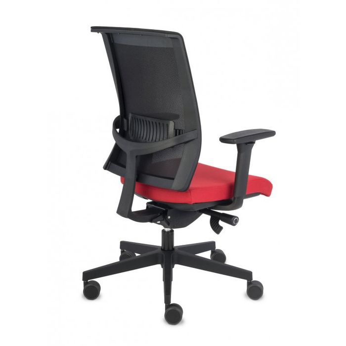 Fotel biurowy Grospol Level BS BLACK tkanina Synergy - 12 kolorów