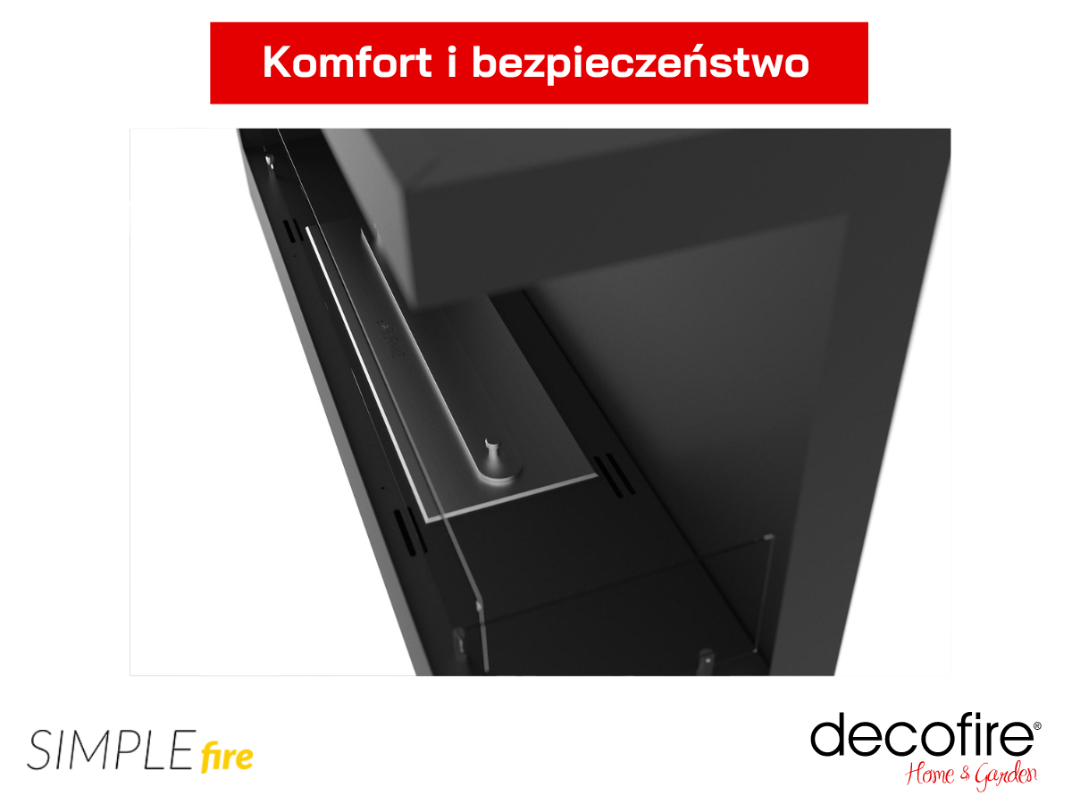 Biokominek SImple Fire CORNER 900R system odpow odpowietrzający