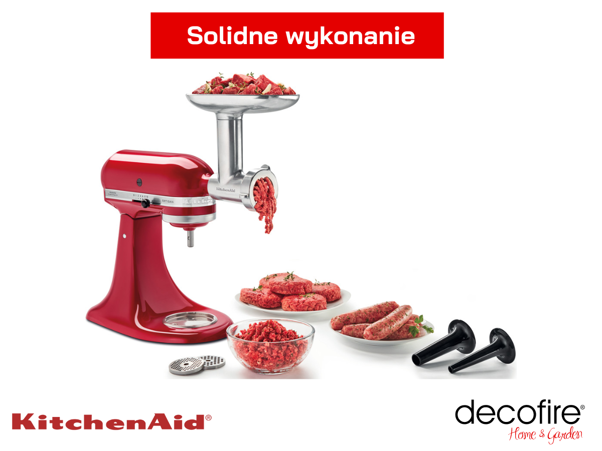 Solidne wykonanie maszynki do mięsa KitchenAid