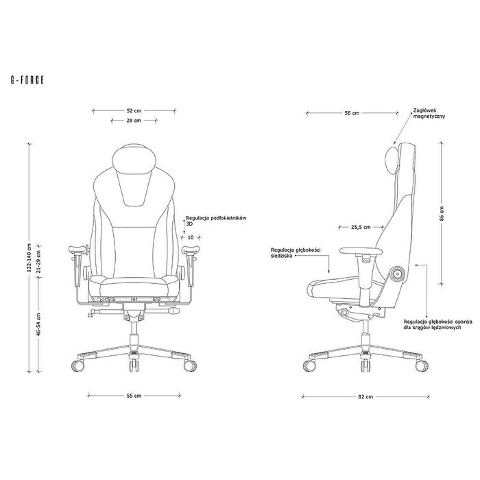 UNIQUE Fotel biurowy G-Force (UN2506-1HB)