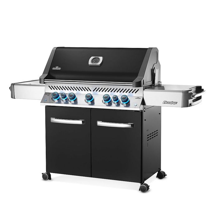 Grill gazowy Napoleon Prestige 665 RSIB Black  z tylnym i bocznym palnikiem na podczerwień (P665RSIBPK-PL)