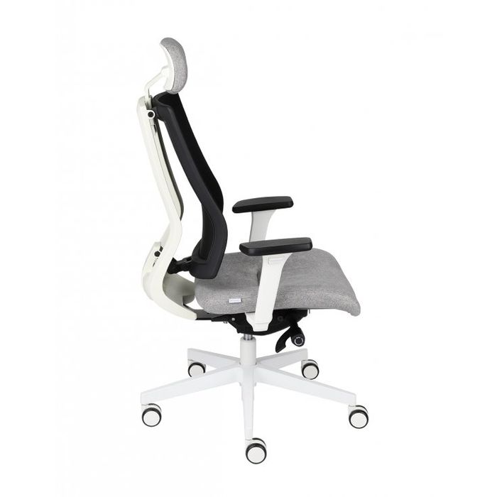Grospol Fotel biurowy MaxPro WS HD white tkanina Bondai - 8 kolorów