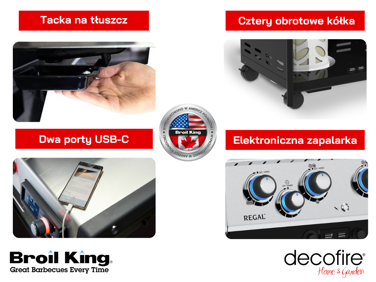 Grill gazowy Broil King Regal Q 490 dodatkowe funkcje