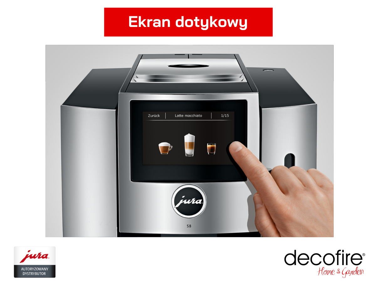 Ekran dotykowy w ekspresie Jura S8 Chrome