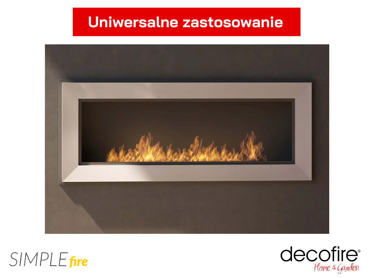 Biokominek Simple Fire FRAME 1200 Inox do każdego wnętrza