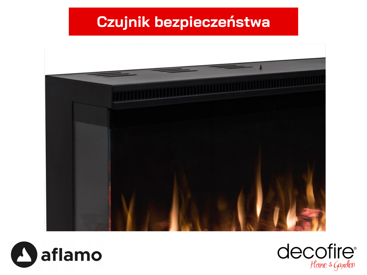 Kominek elektryczny Aflamo Unique z czujnikiem bezpieczeństwa