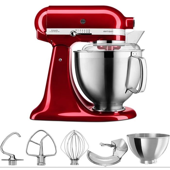 Zestaw Premium Mikser Artisan 5 Candy Apple 4,8L KitchenAid (BUNDLEPREMIUMCA)