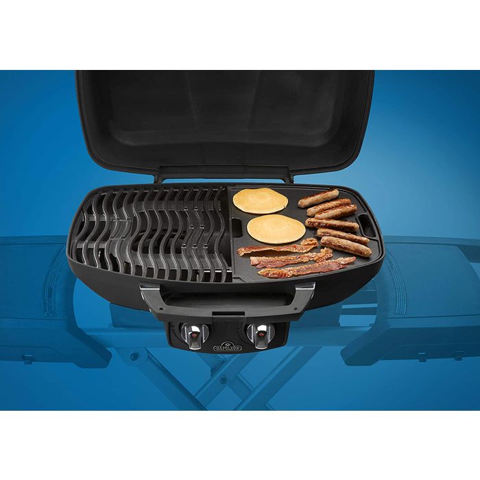 Grill przenośny elektryczny Napoleon TravelQ PRO285E-BK-CE GRATIS dwustronna płyta + stojak podgrzewający + pokrowiec