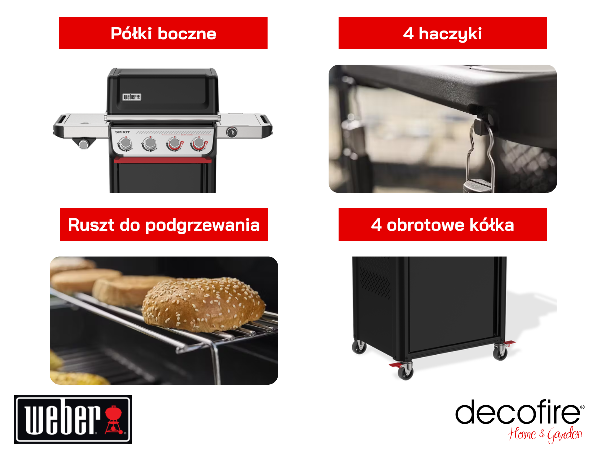 Dodatkowe udogodnienia w grillu gazowym Weber Spirit E-435