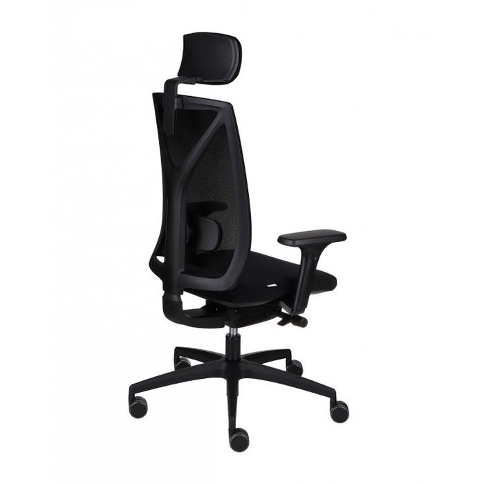 Fotel biurowy Grospol Valio BS HD black chrome tkanina Magic Velvet - 10 kolorów