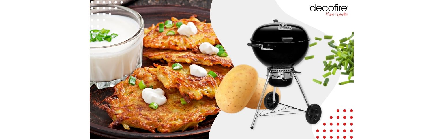 Grillowane placki ziemniaczane z sosem jogurtowo-szczypiorkowym
