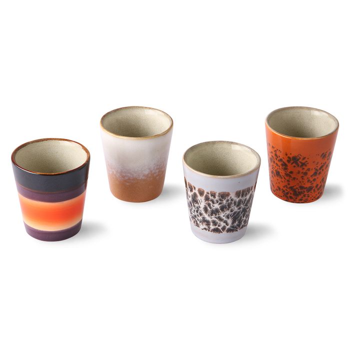 HKliving  Kubki ceramiczne 70S (zestaw 4 szt.)