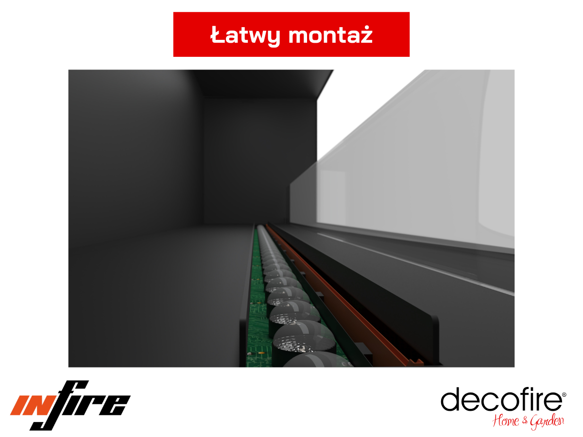 Kominek na parę wodną Infire Inside Invapo 1800 Multicolor – łatwy montaż