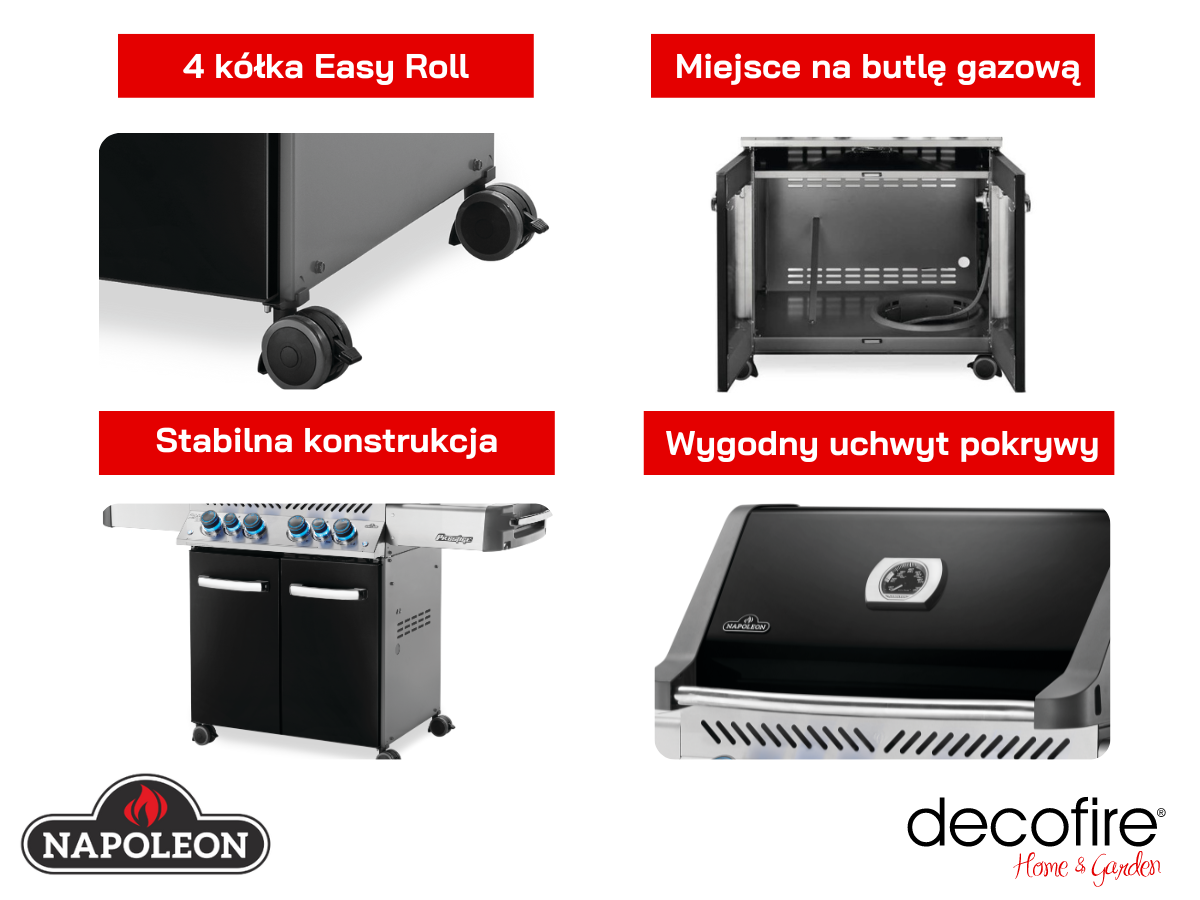 Grill gazowy Napoleon Prestige P500-3 RSIB dodatkowe funkcje