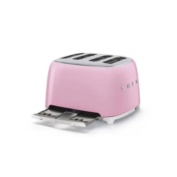 Toster na 4 kromki - 4 kieszenie Smeg Pastelowy róż (TSF03PKEU)