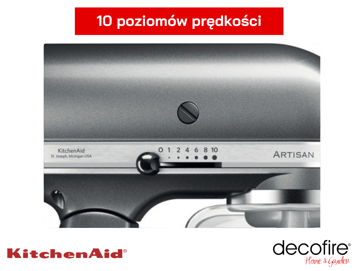 Poziomy prędkości w mikserze Artisan 5 Medallion Silver KitchenAid