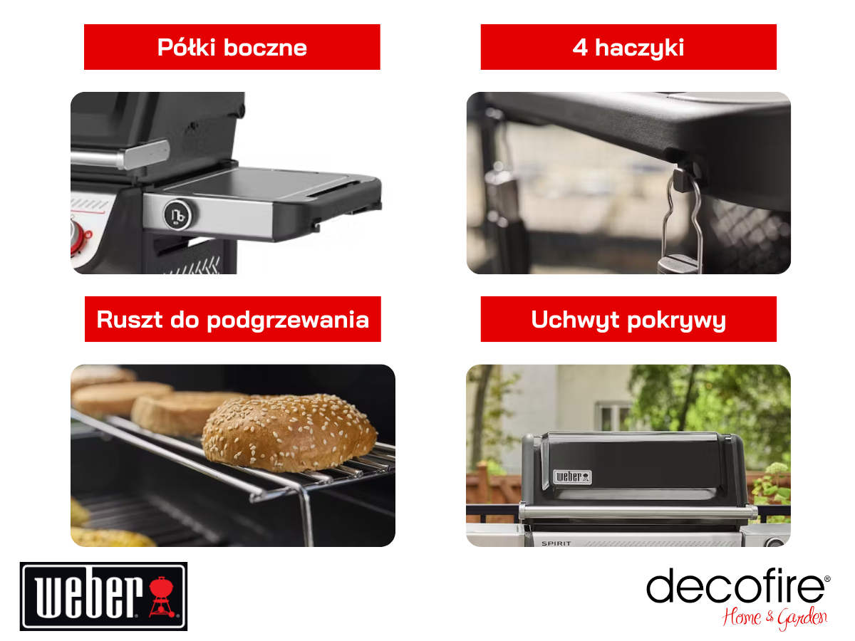 Dodatkowe udogodnienia w grillu gazowym Weber Spirit EP-435