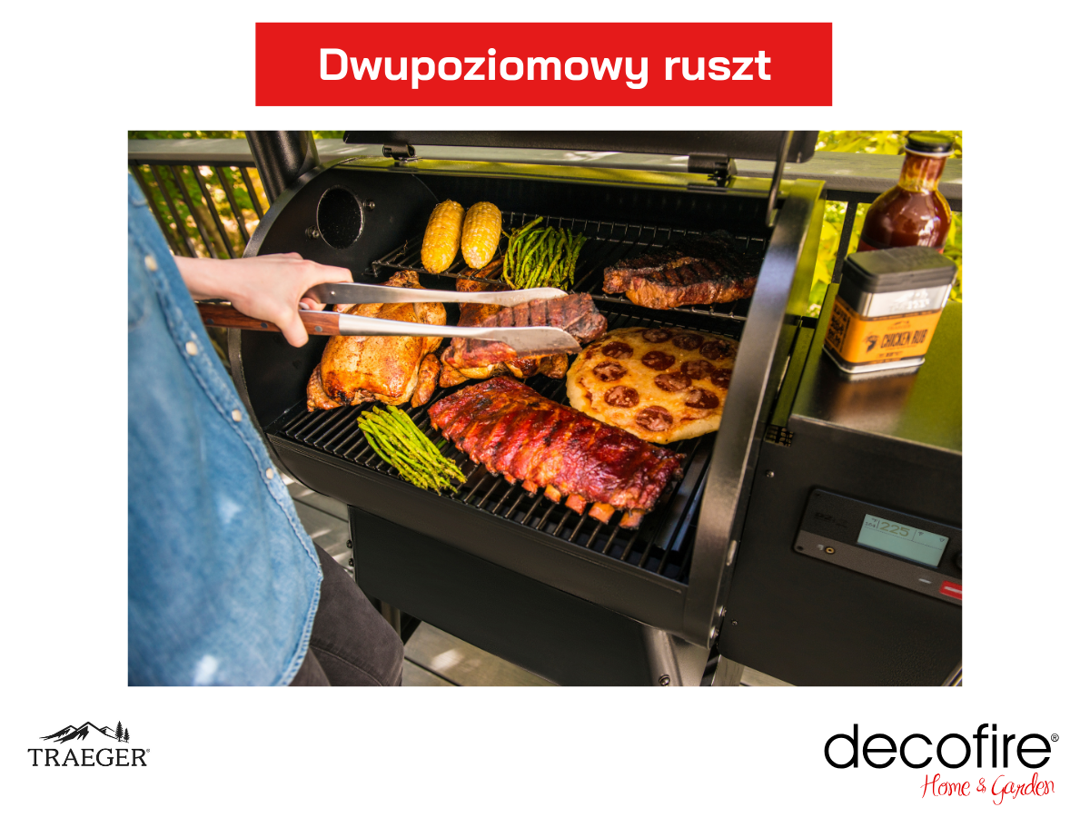 Dwupoziomowy ruszt ze stali pokrytej emalią porcelanową