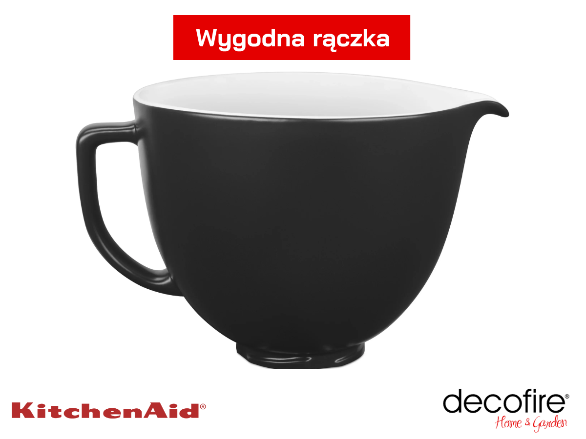 Wygodna rączka dzieży ceramicznej Czarnej matowej KitchenAid