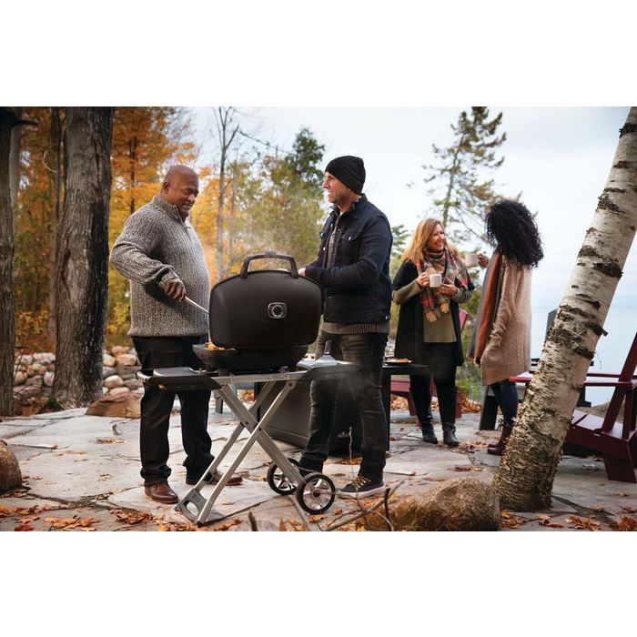 Grill przenośny gazowy Napoleon TravelQ 285X na kartusze z wózkiem nożycowym (TQ285X-BK-1-CE)